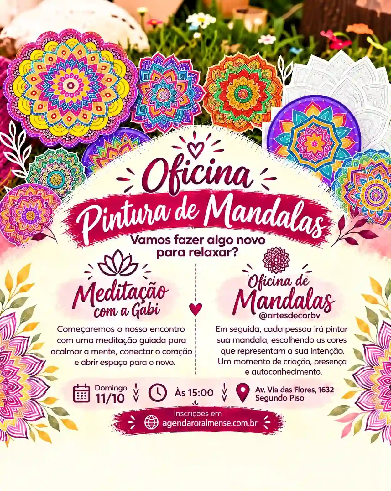Oficina de pintura de mandalas